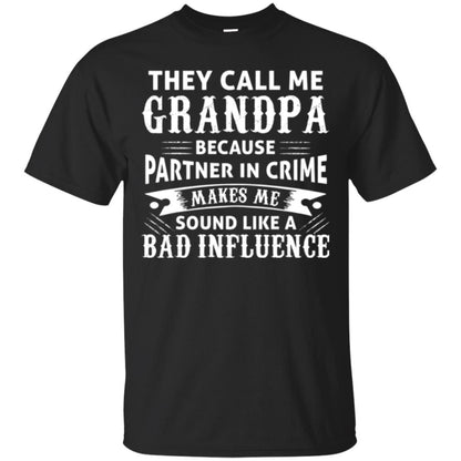 Papa T-shirt The Call Me Grandpa Black
