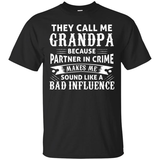 Papa T-shirt The Call Me Grandpa Black