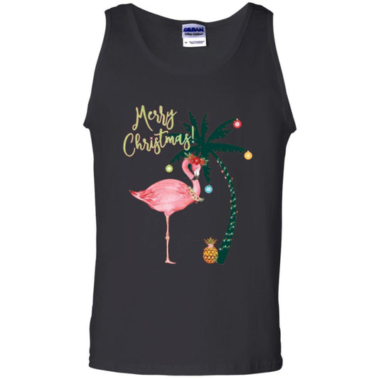 Christmas T-shirt Flamingo Merry Christmas Black