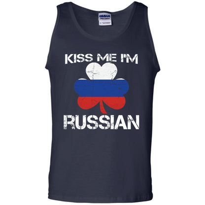 Kiss Me Russian Distressed St. Patrick_s Day 2018 T-shirt Navy