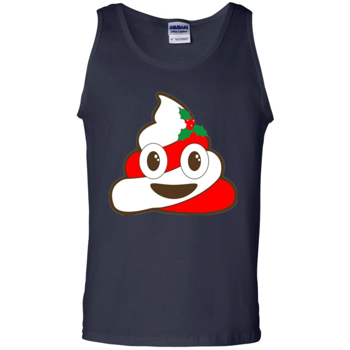 Funny Christmas T-shirt Poop Emojis Christmas Navy