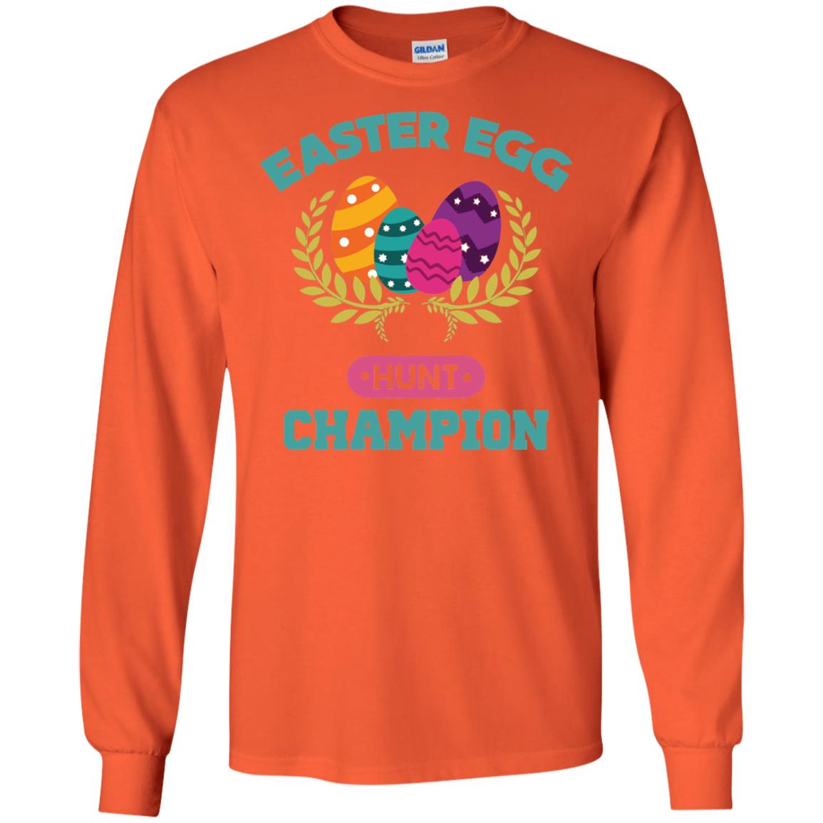 Easter Egg Hunt Champion Easter Day T-shirt Orange