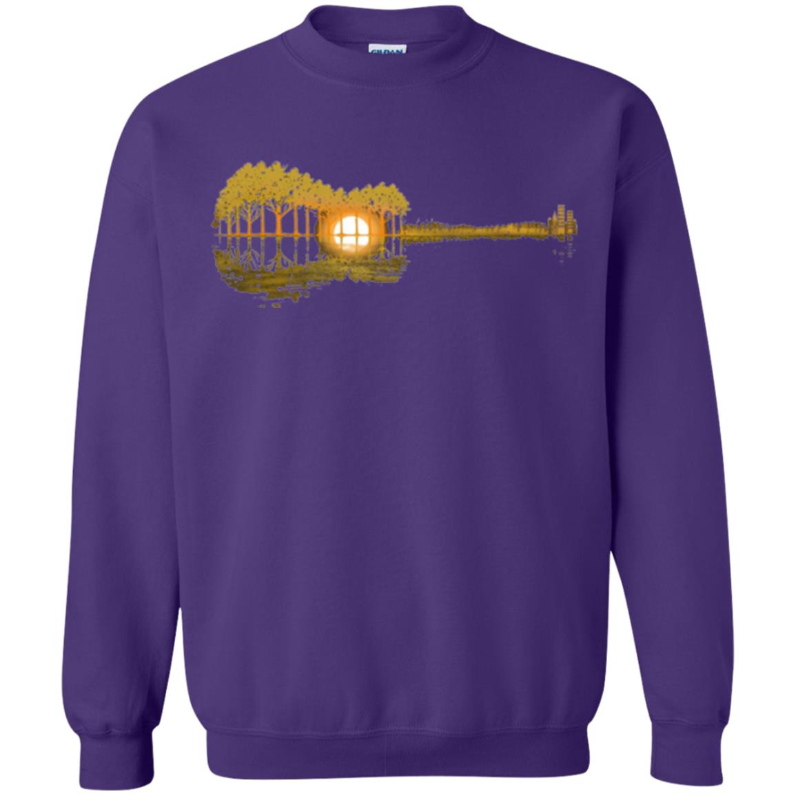 Guitar Lovers T-shirt Guitar Lake Shadow Purple