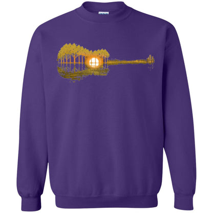 Guitar Lovers T-shirt Guitar Lake Shadow Purple