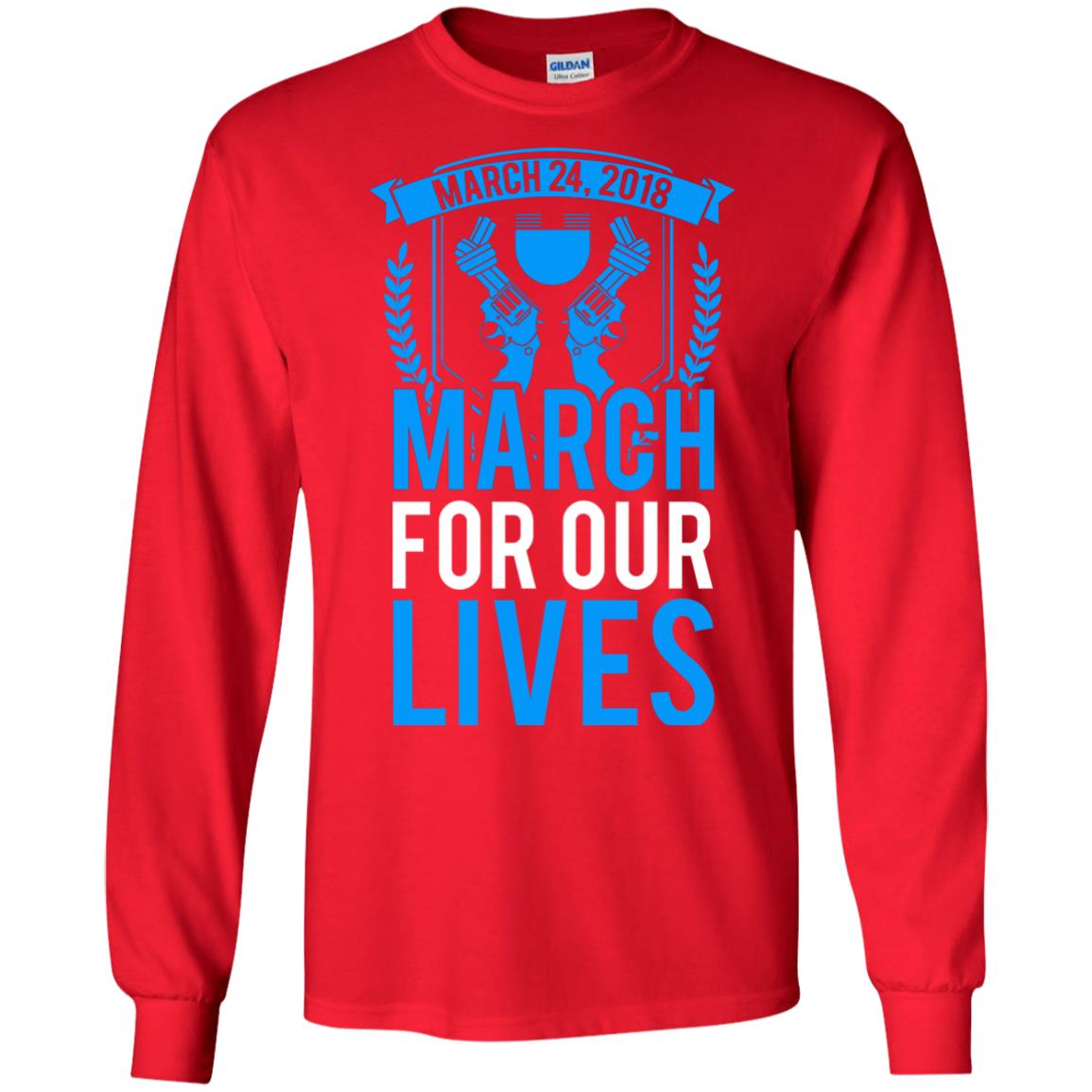 Anti Gun T-shirt March For Our Lives March 24 2018 Red