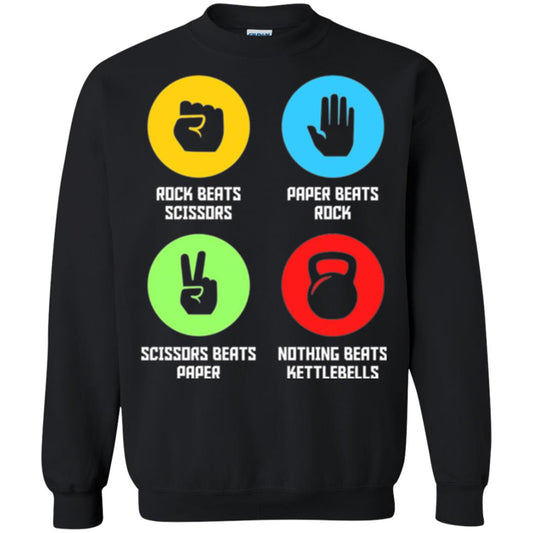 Fitness Gym Sports T-shirt Funny Nothing Beats Kettlebells Black