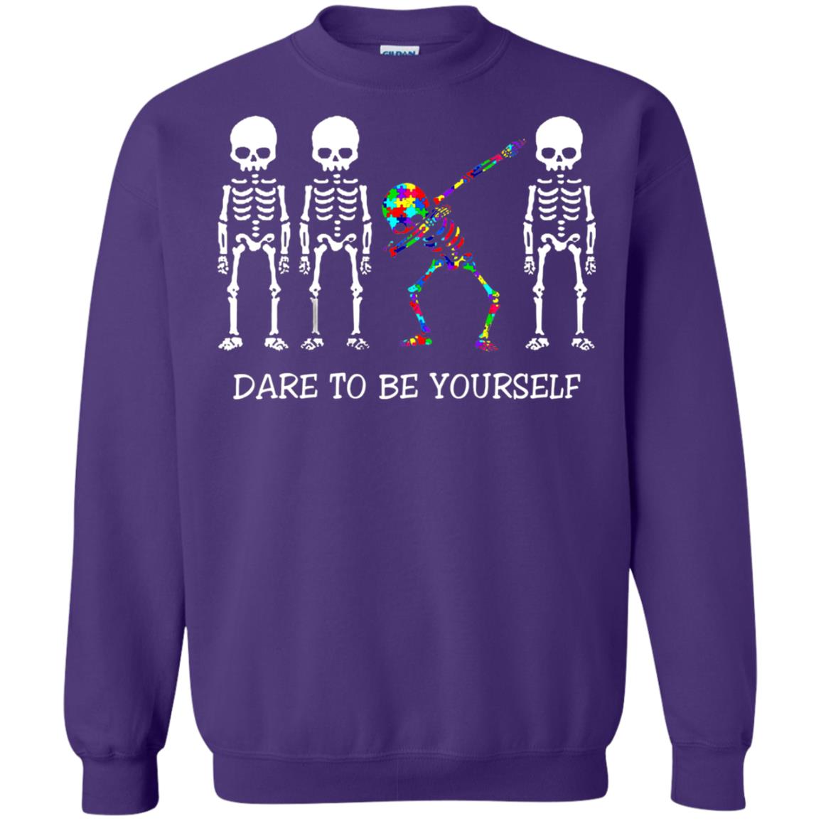 Dare To Be Yourself Autism Awareness T-shirt Purple
