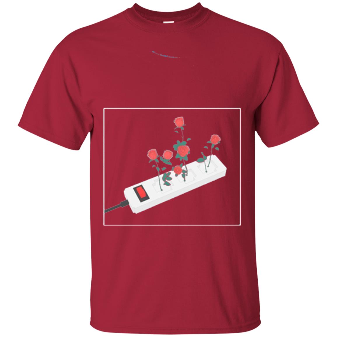 Flower Power Cute Art Aesthetic Vaporwave Digital Rose T-shirt Cardinal