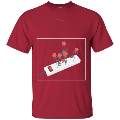 Flower Power Cute Art Aesthetic Vaporwave Digital Rose T-shirt Cardinal