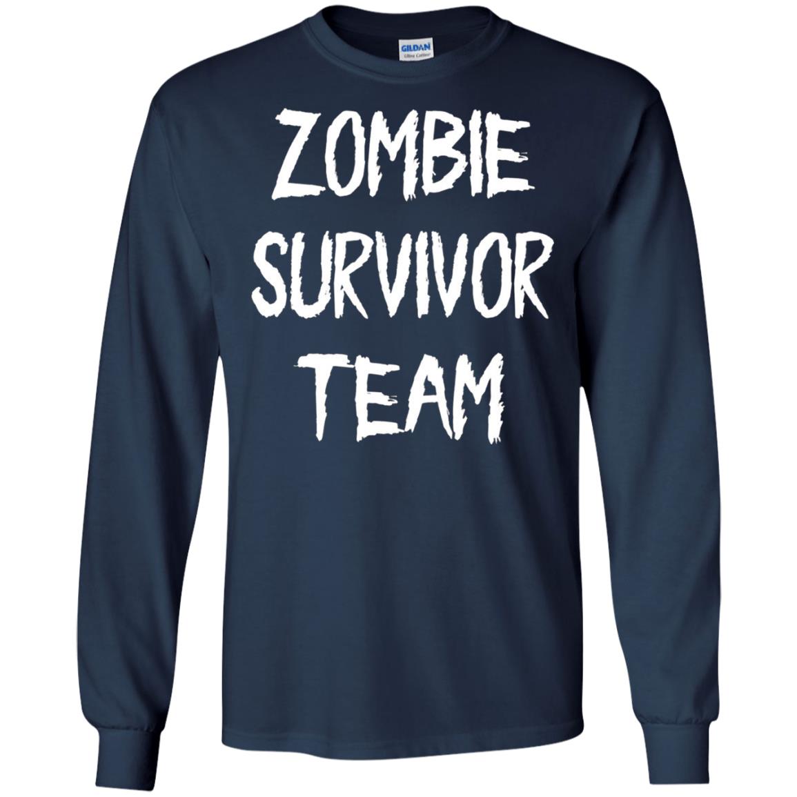 Zombie Lover T-shirt Zombie Survivor Team Navy