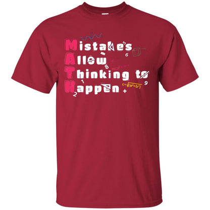 Mistakes Allow Thinking To Happen Shirt Cardinal