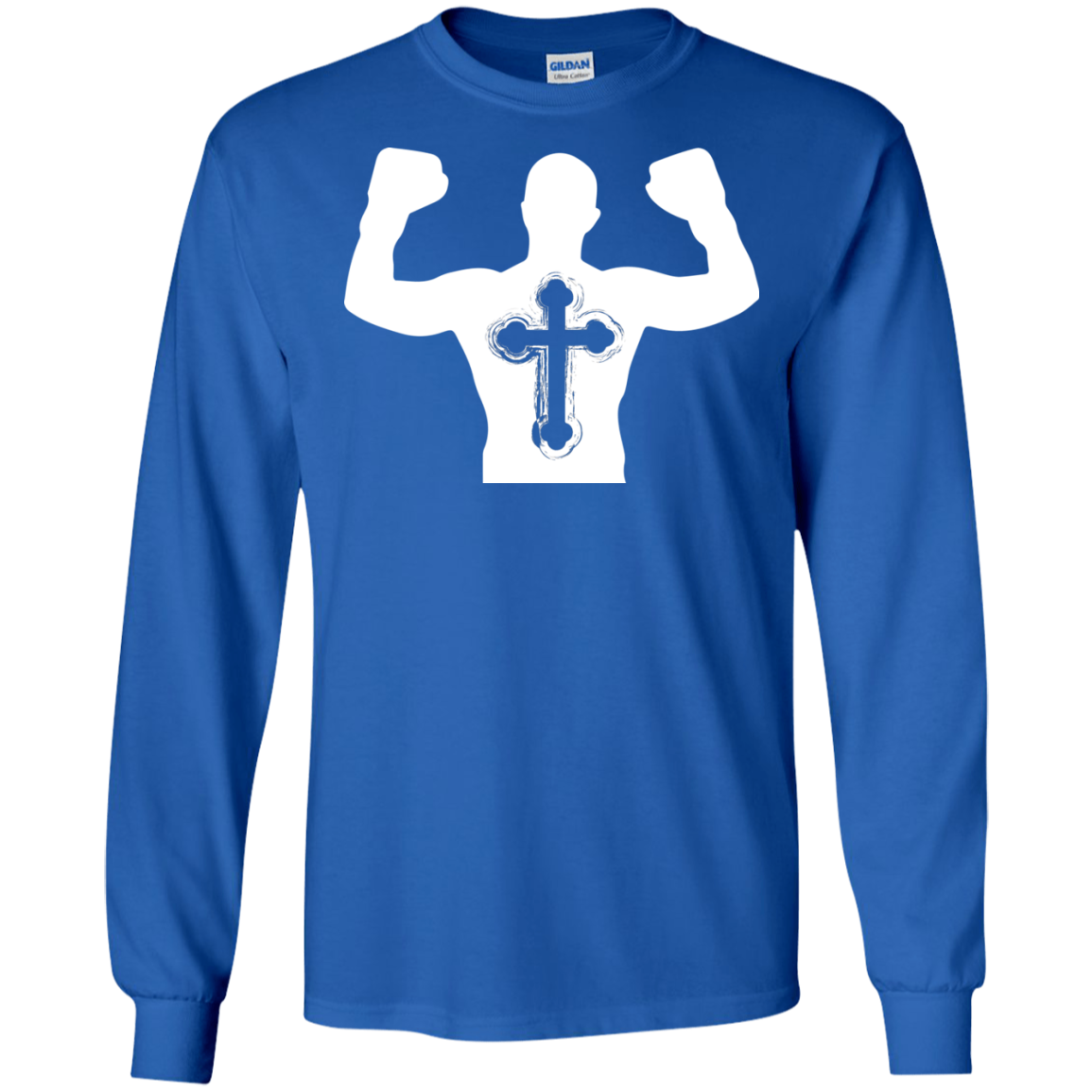 Christian Gym Exercise Workout T-shirt Royal