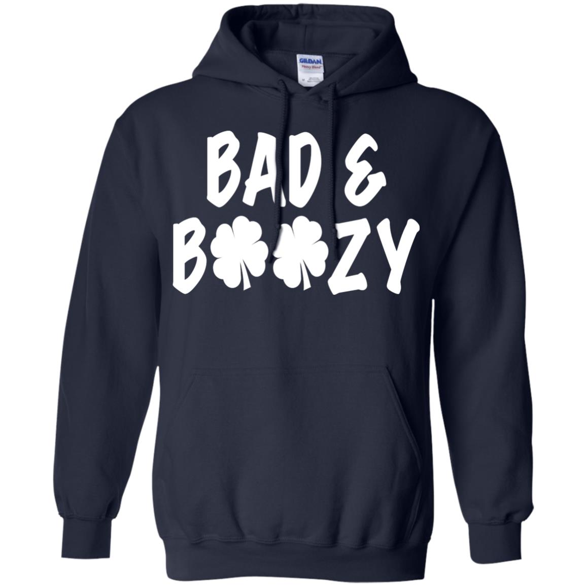 Bad And Boozy St. Patrick_s Day T-shirt Navy