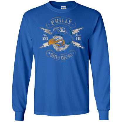 Bird Gang Eagles T-shirt Vintage Distressed Royal