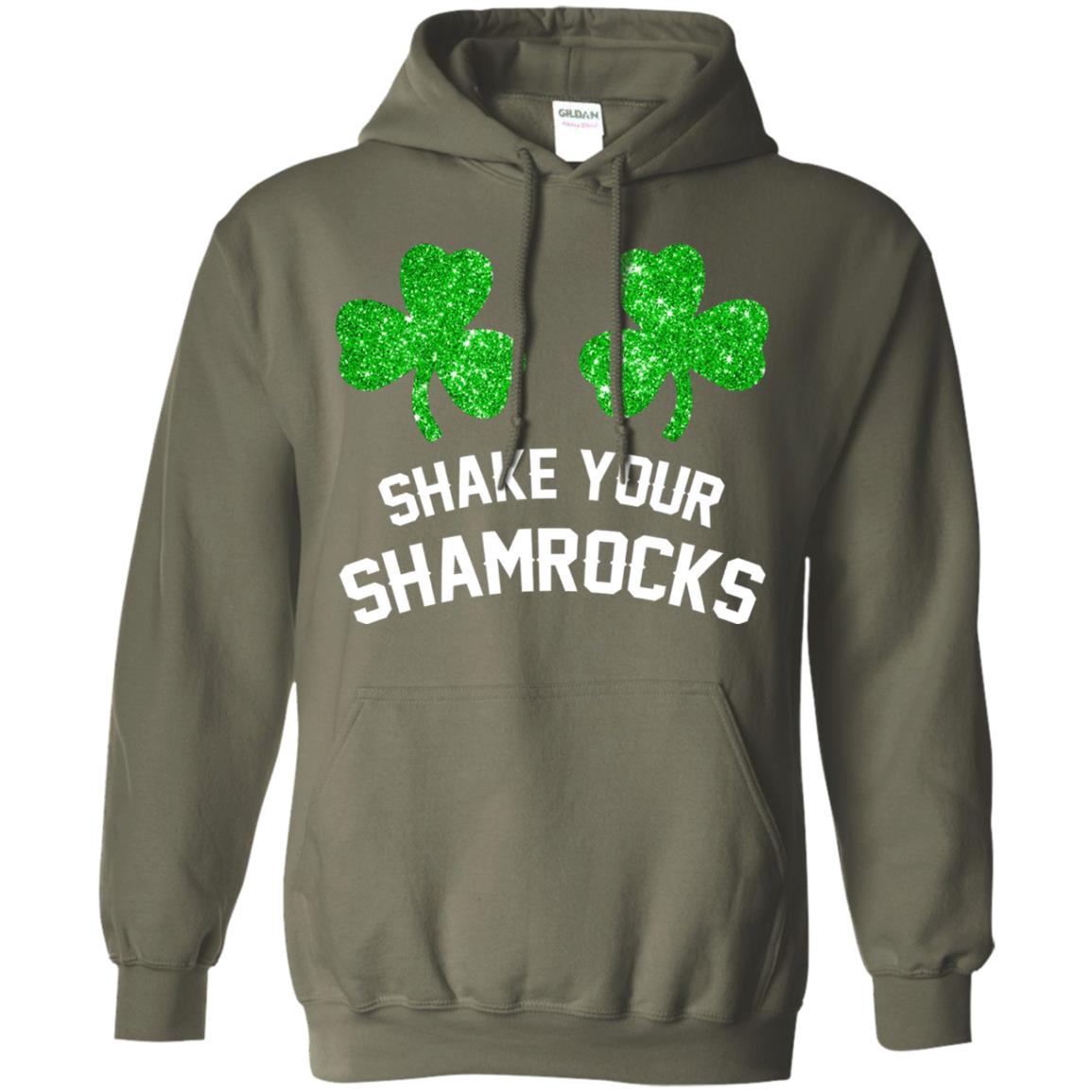 Shake Your Shamrocks St. Patrick_s Day T-shirt Military Green