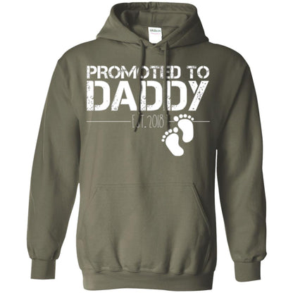 Daddy T-shirt Promoted To Daddy Est 2018 Military Green