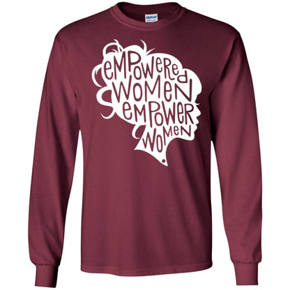 Feminist T-shirt Empowered Women Empower Woman Maroon