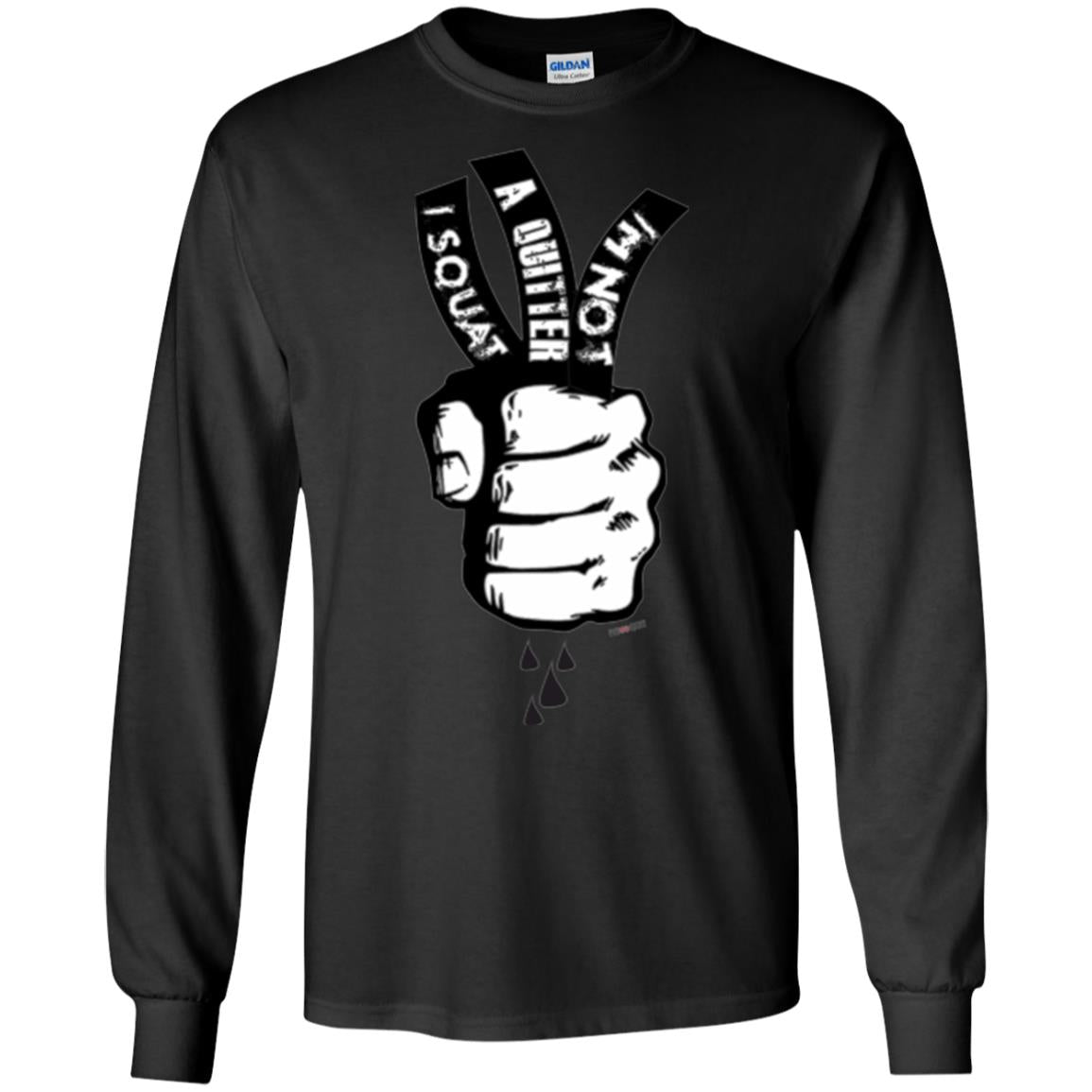 Fitnoquit T-shirt Im Not A Quitter Im Squat Gym Black