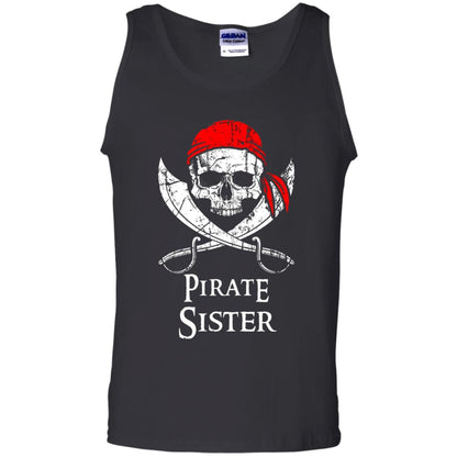 Family T-shirt Pirate Sister Jolly Roger Skull Crossbones Black