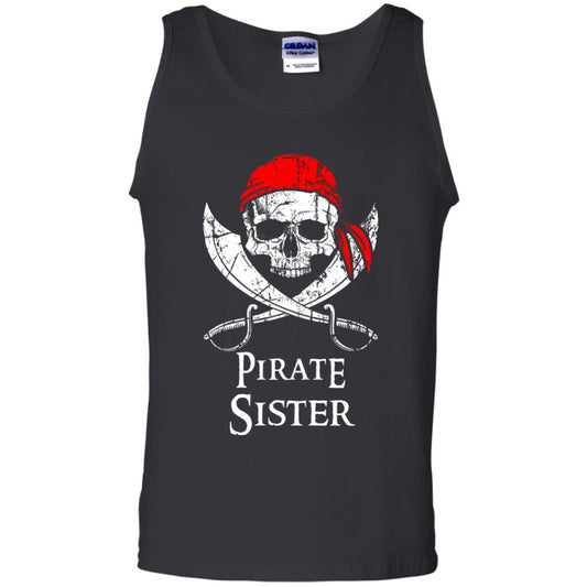 Family T-shirt Pirate Sister Jolly Roger Skull Crossbones Black