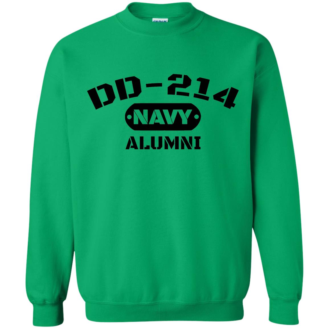 Dd-214 Us Navy Alumni T-shirt Irish Green
