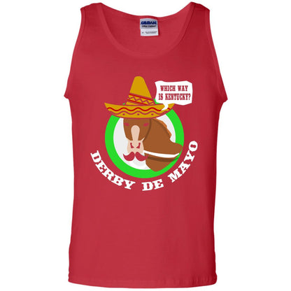 Derby De Mayo Kentucky Sombrero Mexican Horse Race T-shirt Red