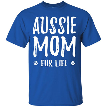 Aussie Mom Fur Life T-shirt Royal