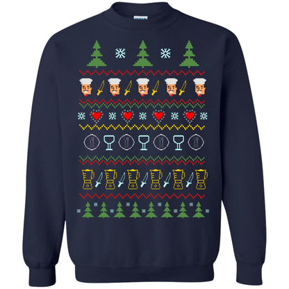 Chef Christmas X-mas Gift Shirt For Cooking Lovers Navy
