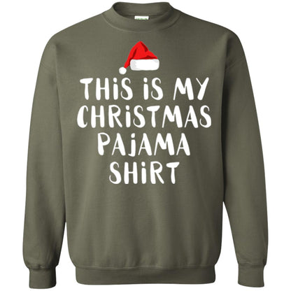 Christmas T-shirt This Is My Christmas Pajama Shirt Military Green