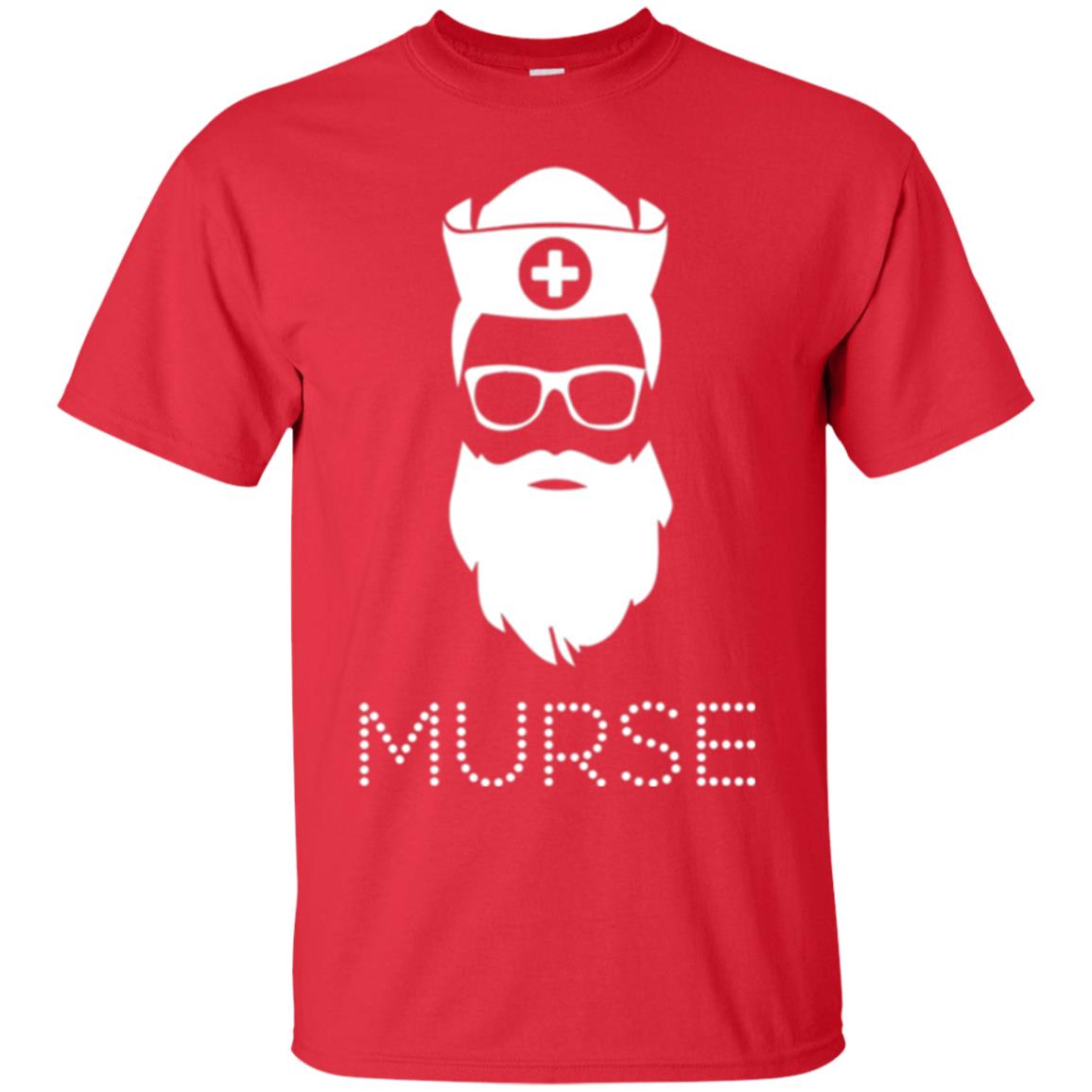 Gift For Nurse Awesome Cute Funny Murse Man T-shirt Red