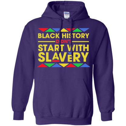 Black History Didn_t Start With Slavery T-shirt Human Rights Purple