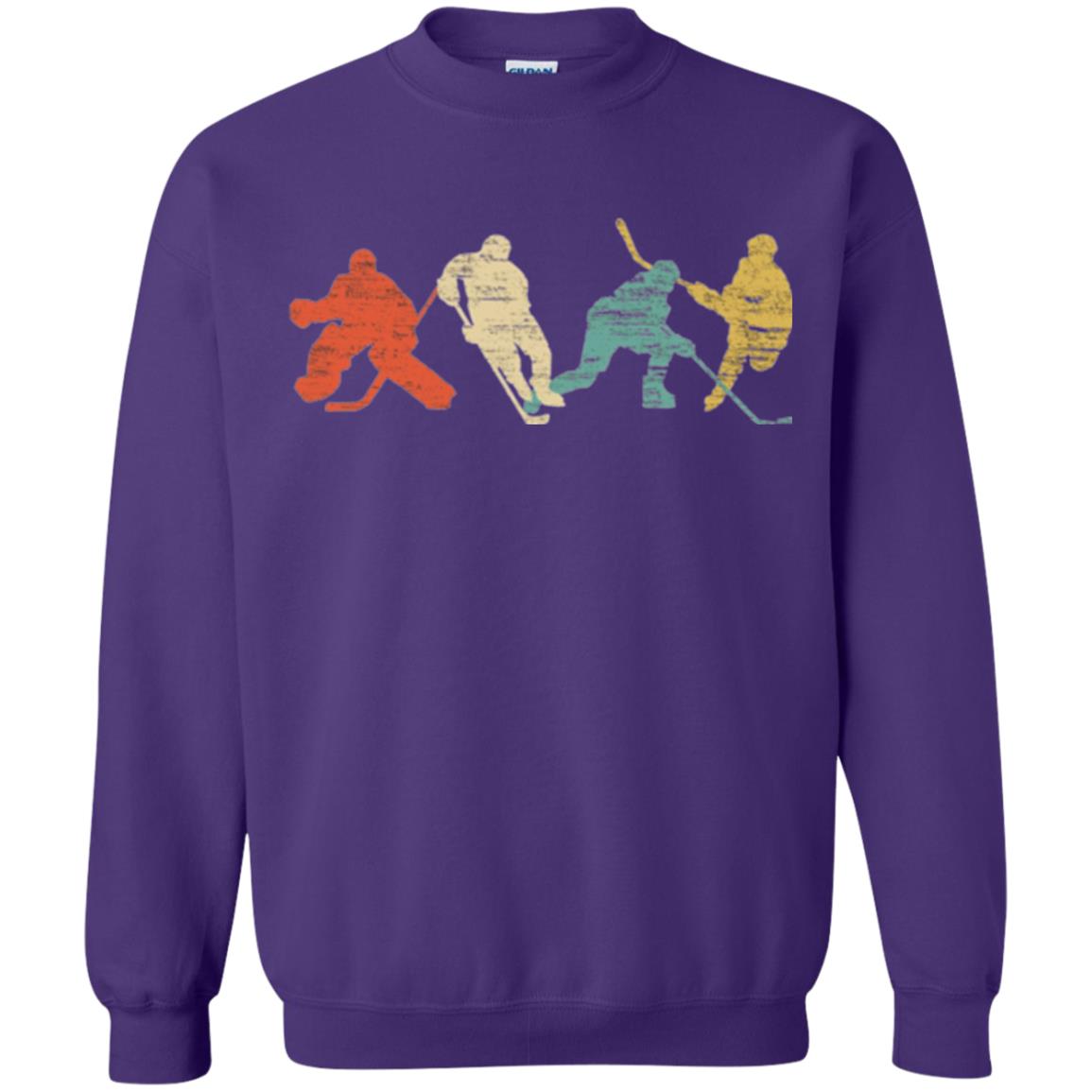 Classic Vintage Style Ice Hockey T-shirt Purple