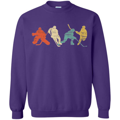 Classic Vintage Style Ice Hockey T-shirt Purple