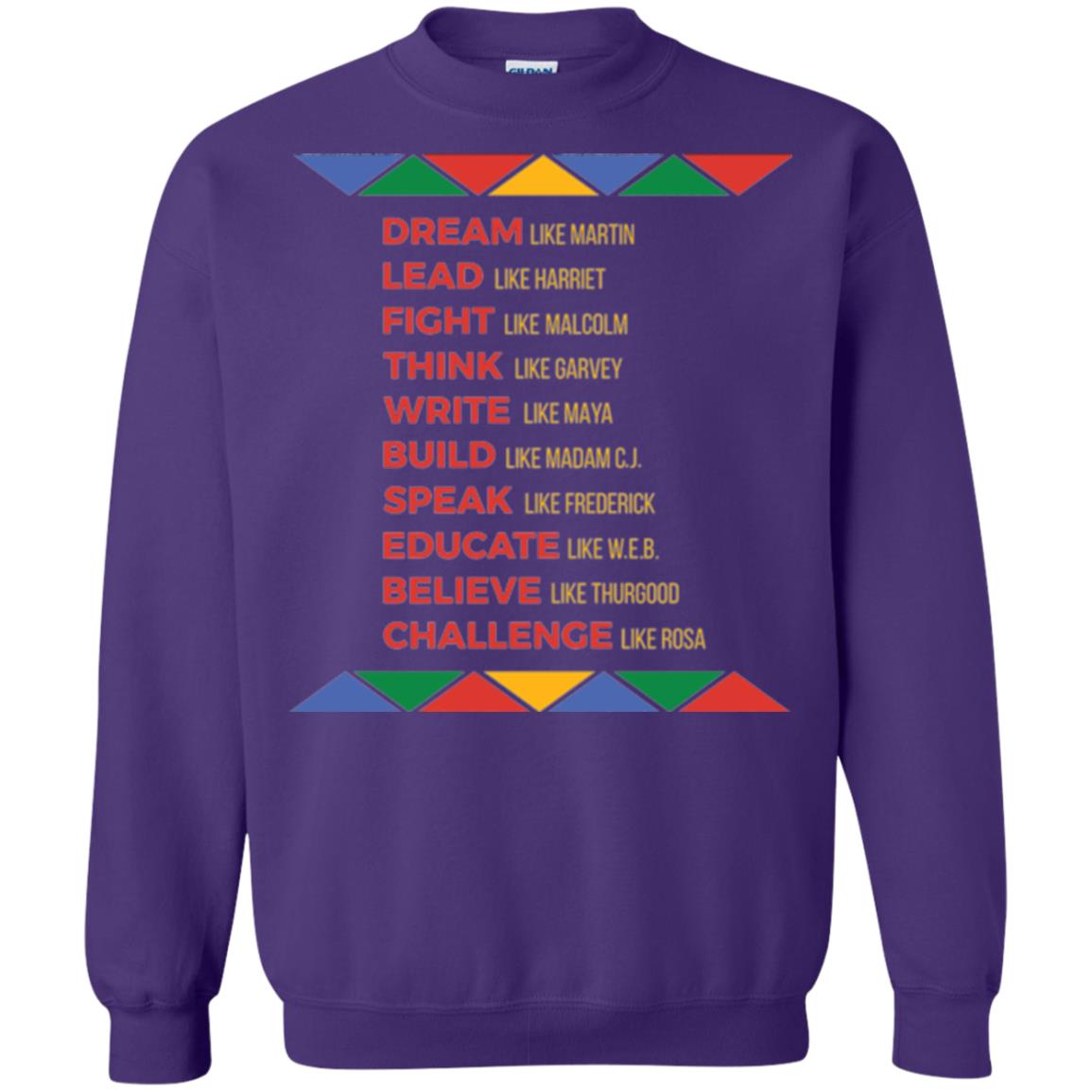 Black History African American Heroes T-shirt Purple