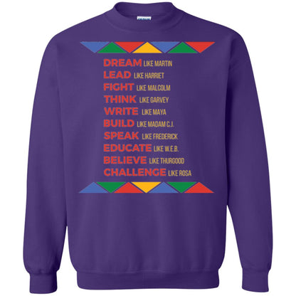 Black History African American Heroes T-shirt Purple