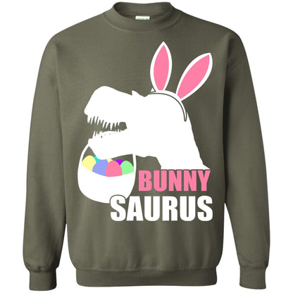 Bunnysaurus Easter Dinosaur Lover Shirt Military Green