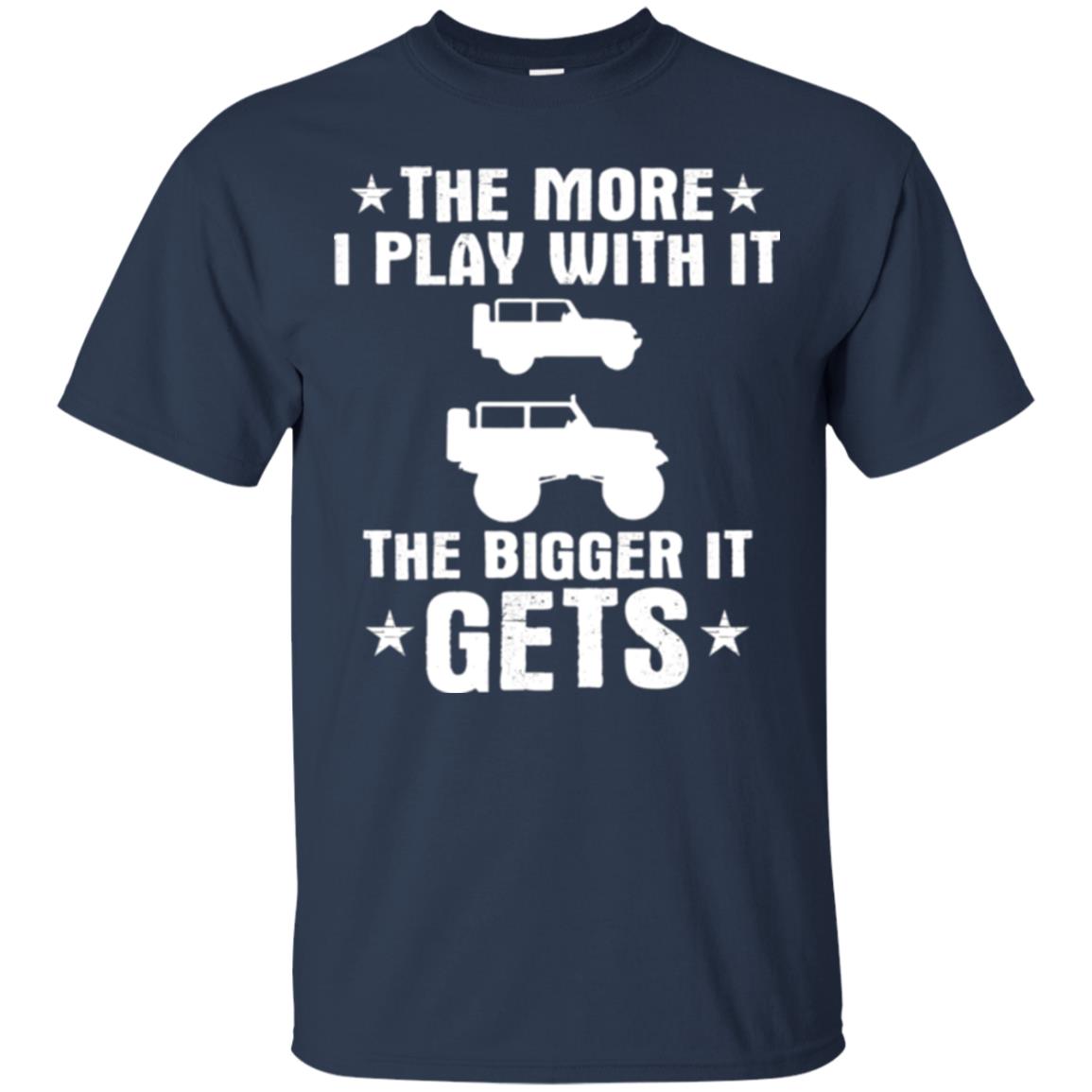 Jeep Lovers T-shirt The More I Play With It The Bigger It Get Navy