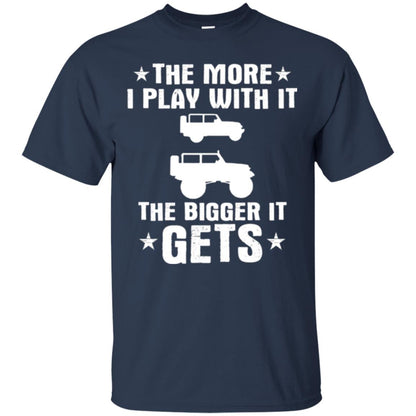 Jeep Lovers T-shirt The More I Play With It The Bigger It Get Navy