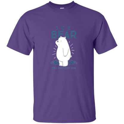 Ice Bear Will Protect You T-shirt Purple