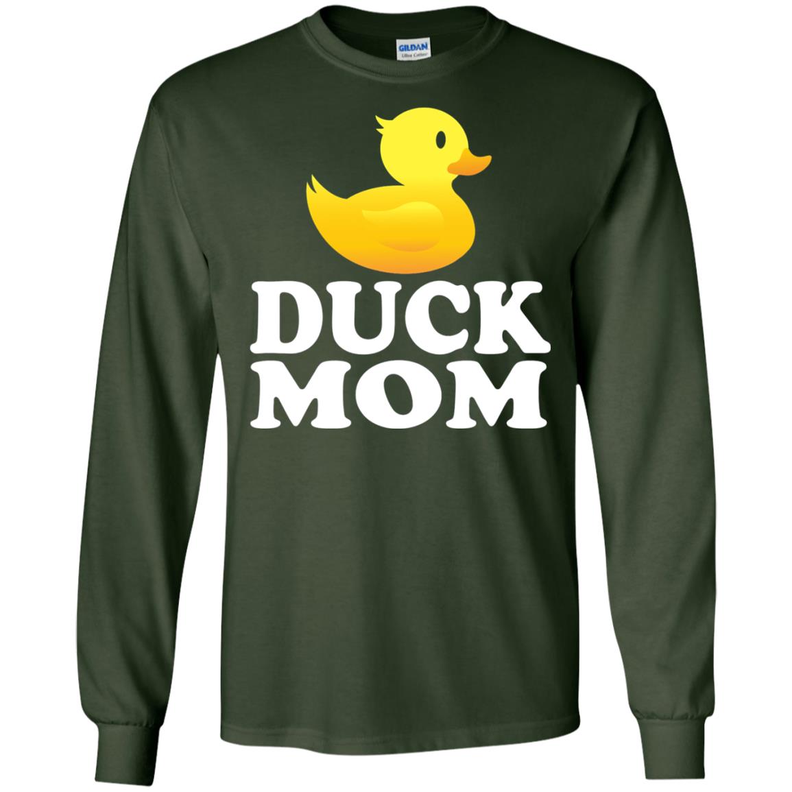 Duck Mom Funny Bird Lover T-shirt Forest Green