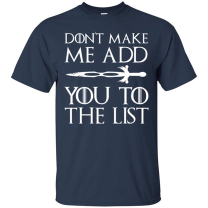 Film T-shirt Don't Make Me Add You To List Navy