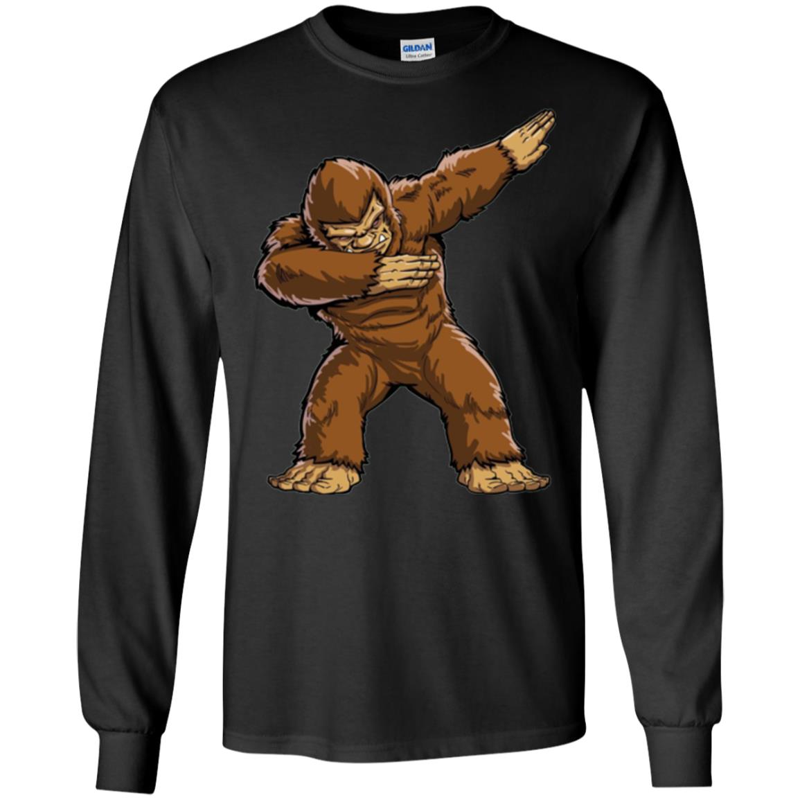 Monkey T-shirt Bigfoot Sasquatch Dabbing Black