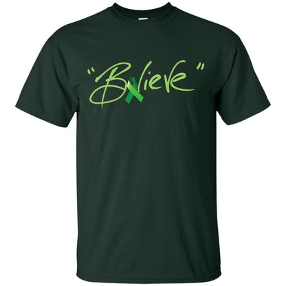 Kidney Cancer Awareness Shirt Kelly Green Ribbon Believe Forest