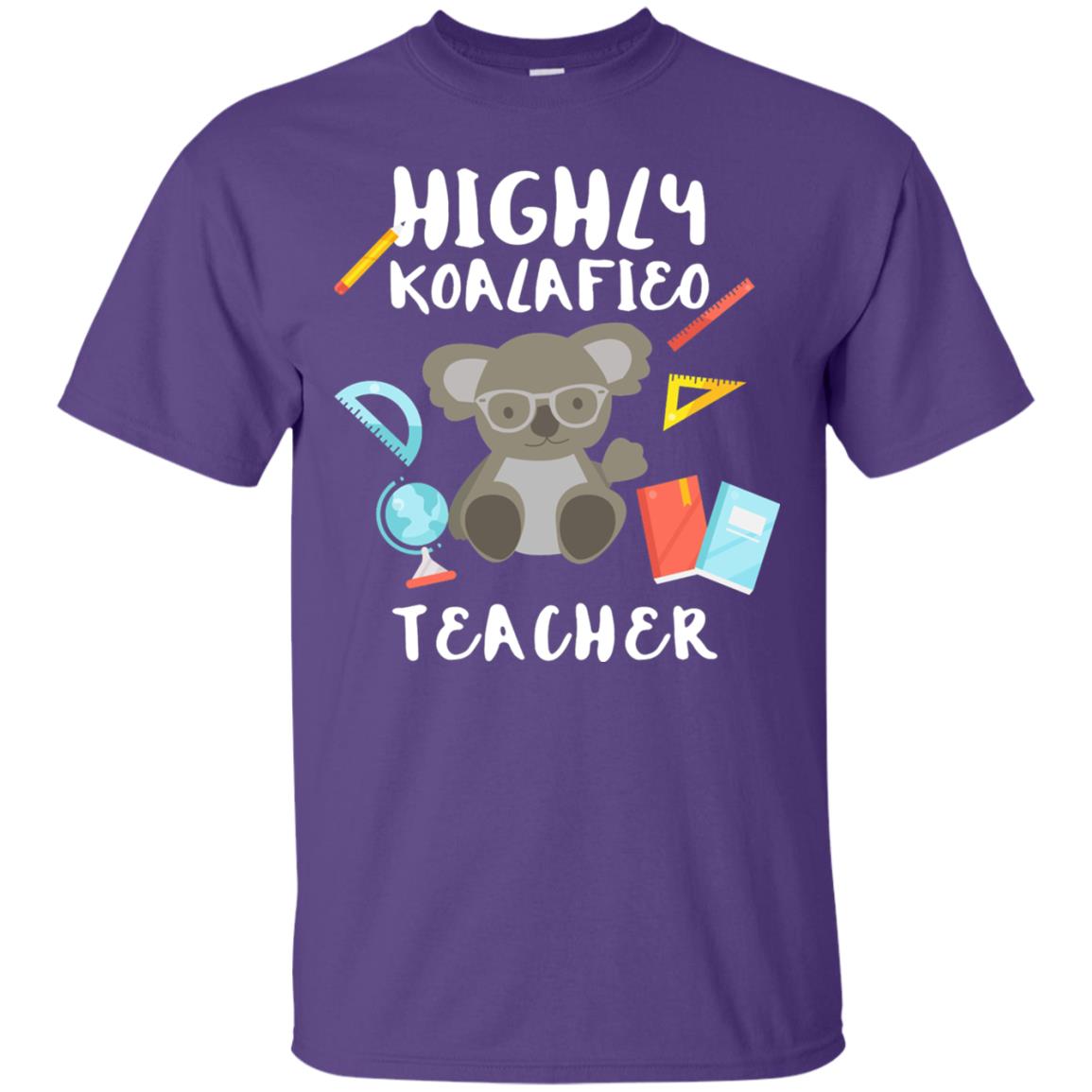 Highly Qualified Punny Teacher T-shirt Purple