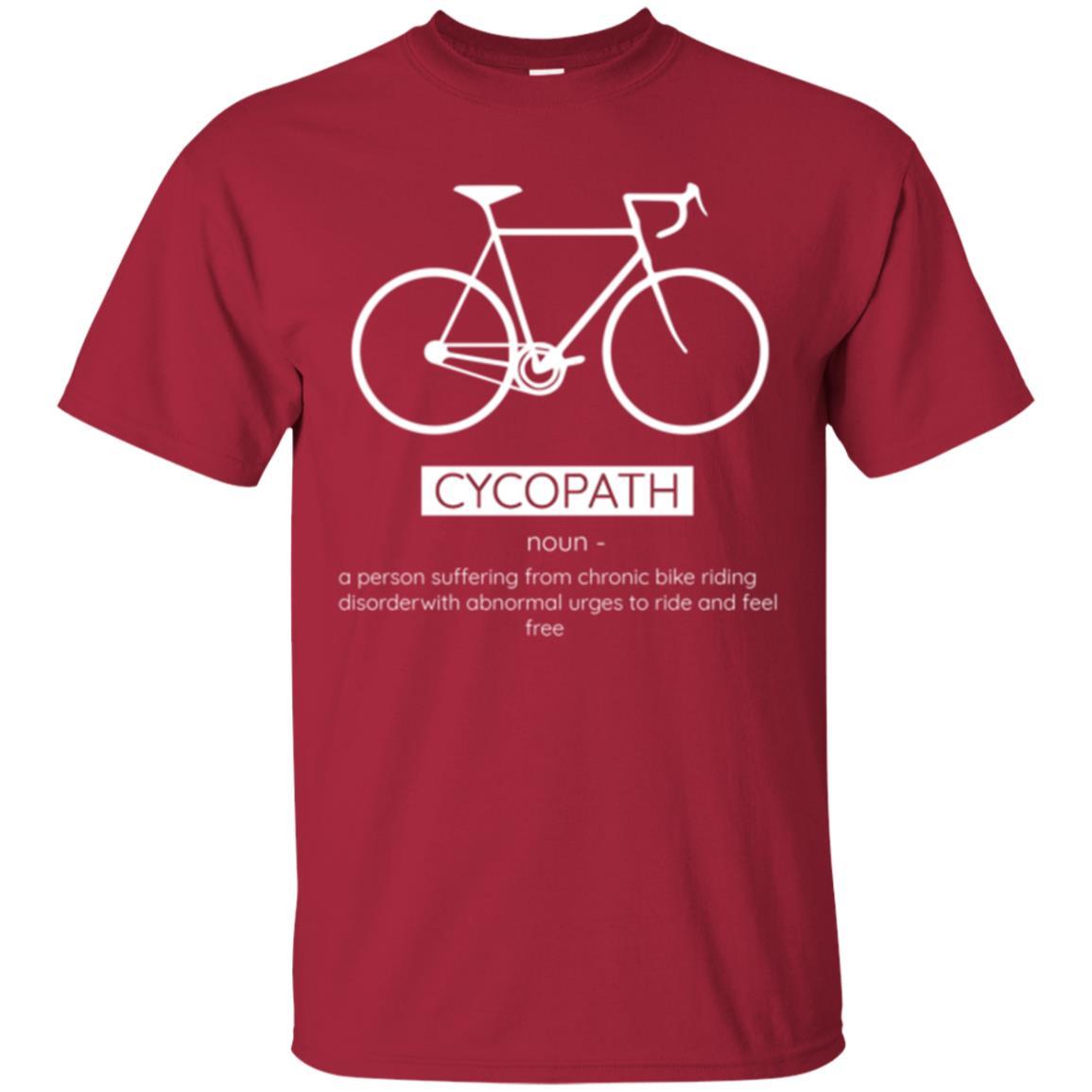 Biker T-shirt Cycopath Definition T-shirt Cardinal