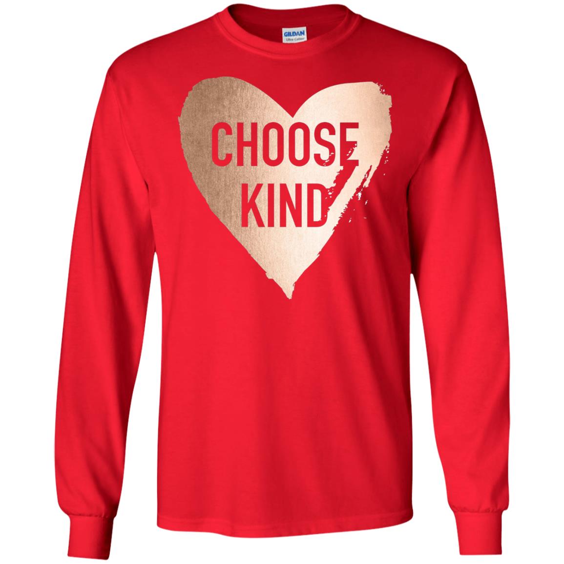 Choose Kind Anti Bullying Rose Gold T-shirt Red