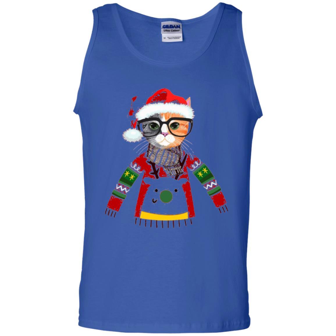 Christmas T-shirt Cat Lover Meowy Christmas T-shirt Royal