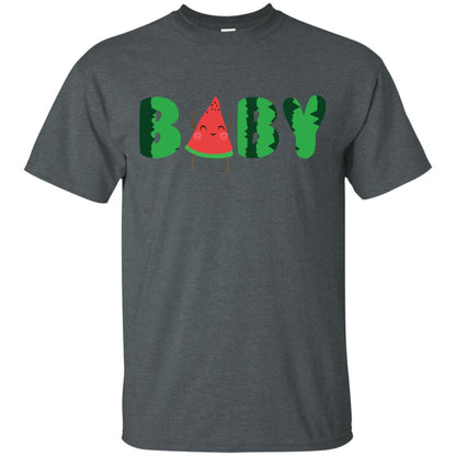 Baby Watermelon Funny Summer Melon Fruit Shirt For Baby Kids Dark Heather
