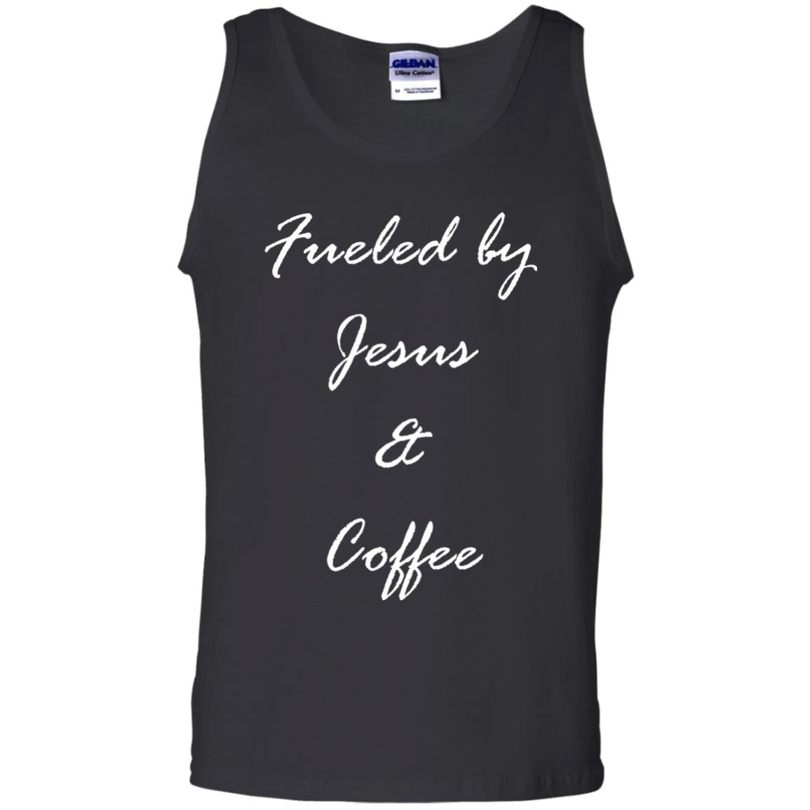 Fueled By Jesus Coffee Graphic Christian T-shirt Black