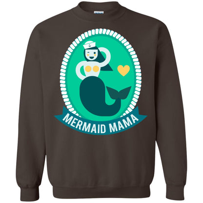 Mermaid Mama Cool Shirt For Grandma Love Mermaid Dark Chocolate